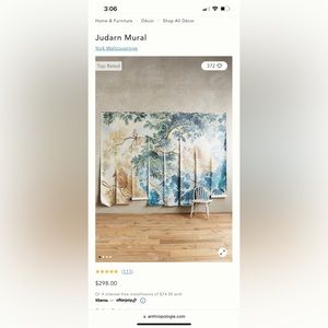 Anthropologie Wall Mural- One roll